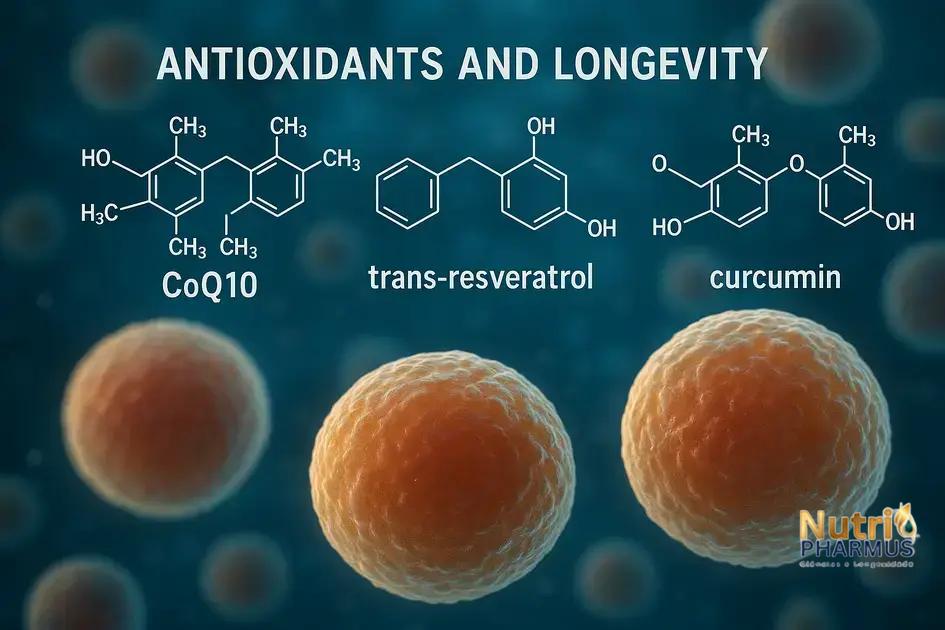 Antioxidantes da Longevidade: CoQ10, Trans resveratrol e Curcumina